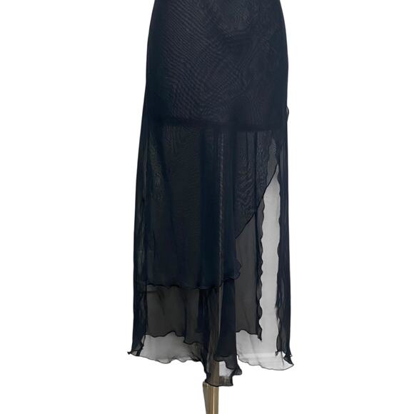 VTG Via Nicci Sheer Cowl Neckline Whimsygoth Fairy Dress - Picture 9 of 16